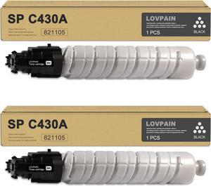 SP C430A Black Toner Cartridge (2-Pack) - Lovn Compatible SP C430A 821105 Black Toner Cartridge (Up to 24,500 Pages) Replacement for Ricoh Aficio SP C430A C440DN C430DN C431DNHT C431DNHW Printer