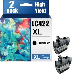 LC422XL Ink Cartridges Compatible for Brother MFC-J5340DW MFC-J5345DW MFC-J5740ODW MFC-J6540DW MFC-J6940DW Printer Higher Yield Replacement Cartridge Refill,Black ×2