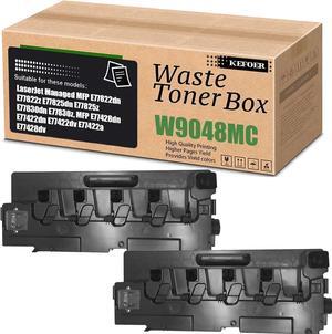 W9048MC Waste Toner Collection Unit Replacement Compatible for Color Laserjet Managed MFP E77822 E77825 E77830 E77422 E77428 Printer High Capacity Waste Toner Box (2-Pack)
