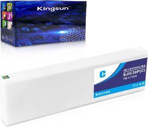 SJIC30P(C) C33S020636 Remanufactured Ink Cartridge for COLORWORKS TM-C7500G TM-C7500GE 300 ml (1 Pack, Cyan)
