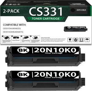 2-Pack Black CS331 20N10K0 Toner Cartridge: Compatible CS331 20N10K0 Replacement for Lexmark CS331dw(40N9020) CX331adwe(40N9070) Printer