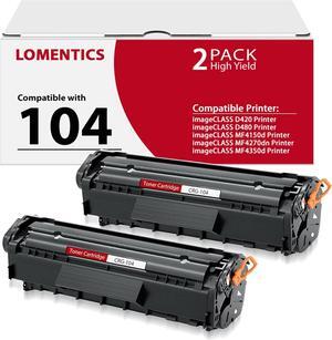 104 Toner Cartridge 2 Black 104 Toner Loment Compatible Replacement for 104 FAXPHONE L120 L90 imageCLASS D420 D480 MF4150d MF4270dn MF4350d MF4370dn MF4690 MF4100 MF4200 MF4600 Series Printer
