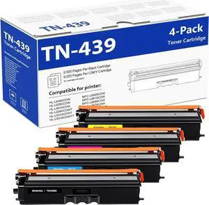 TN439 Toner Cartridge Replacement for Brother TN439 TN-439 TN439BK TN439C TN439M TN439Y Use with Brother HL-L8360CDW HL-L8360CDWT MFC-L8900CDW MFC-L8610CDW MFC-L9570CDW Printers, High Yield 4-Pack