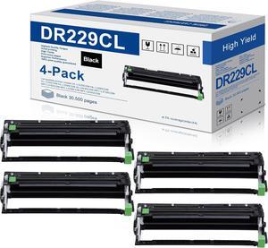 DR229CL DR-229CL 4-Pack Black Drum Unit Replacement for Brother DR-229CL DR229CL DR229 Drum Unit Works with MFC-L3780CDW MFC-L3720CDW HL-L3220CDW HL-L3280CDW Printer (Not Toner)
