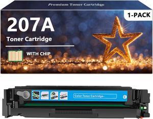 207A Cyan Toner Cartridges Compatible   207A W2210A Toner Cartridge, Quality Toner   Color Pro M255dw M255nw MFP M282nw M283 Series, 1 Pack Cyan