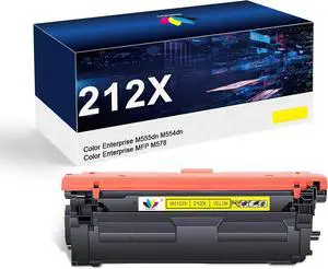 212X Yellow Toner Cartridge - Compatible for 212X 212A W2122X for Color Enterprise M554 M555 M555dn M554dn M555x Enterprise MFP M578 Series Printer.