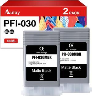 Compatible Pigment Ink Cartridge Replacement   PFI030 PFI-030 PFI030MBK PFI-030MBK ImagePrograf TA-20 ImagePrograf TA-30 (2Pack MBK)