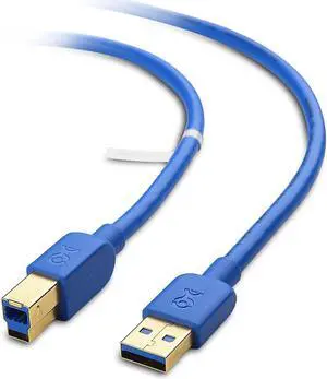 Cable Matters USB 3.0 Cable (USB 3 Cable USB 3.0 A to B Cable) in Blue 6 ft