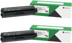 Lexmark C3210K0 Black Return Program Toner Cartridge 2-Pack for C3224, C3326, MC3224, MC3224, MC3326