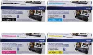 Brother TN336BK, TN336C, TN336M, TN336Y High Yield Black, Cyan, Magenta and Yellow  Toner Cartridge Set