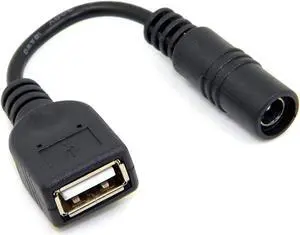 JSER 5V USB Female to DC Power Jack 5.5x2.1mm Charge Adpter Cable Compatible for Cell Phone & Tablet & Light JSER 5V USB Female to DC Power Jack 5.5x2.1mm Charge Adpter Cable Compatible for Cell Phone & Tablet & Light