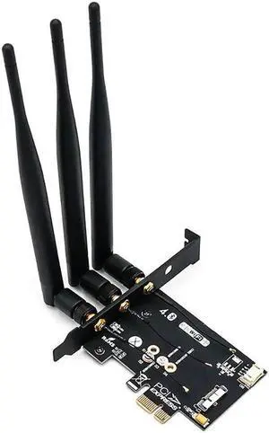 WiFi + Bluetooth 4.0 Card to PCI-E x1 Adapter Card PC/Hackintosh Without BCM943224PCIEBT2/bcm94360CS2/BCM943602CS (Black) (WiFi + Bluetooth 4.0) WiFi + Bluetooth 4.0 Card to PCI-E x1 Adapter Card PC/Hackintosh Without BCM943224PCIEBT2/bcm94360CS2/BCM943602CS (Black) (WiFi + Bluetooth 4.0)