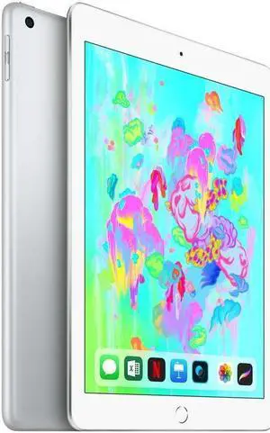 Apple iPad 6 (6th Gen) 128GB - Wi-Fi - 9.7" - Silver - (2018) - Very Good Condition