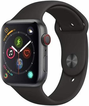 Refurbished Apple Watch Series 5 44mm GPS Cellular LTE Aluminum Space Gray Black Sport Band