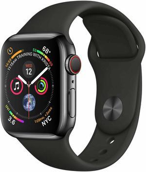 Refurbished Apple Watch Series 4 44mm GPS  Cellular 4G LTE  Stainless Steel  Space Black