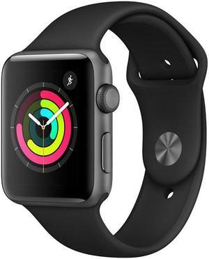 Refurbished Apple Watch Series 3 38mm GPS  Space Gray Aluminum Case  Black Sport Band 2017  Excellent Condition