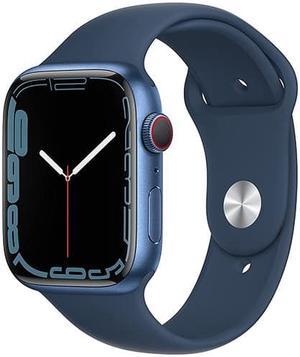 Refurbished Apple Watch Series 7 45mm GPS  Cellular  Blue Aluminum Case  Blue Sport Band  Very Good Condition