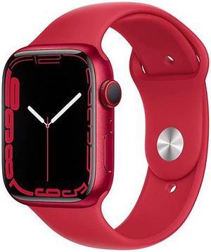 Refurbished Apple Watch Series 7 41mm GPS  Cellular Unlocked  Red Aluminum Case  Red Sport Band 2021