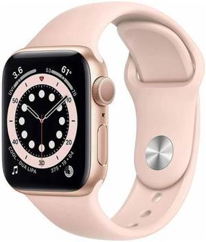 Refurbished Apple Watch Series 6 40mm GPS  Gold Aluminum Case  Pink Sport Band 2020  Good Condition