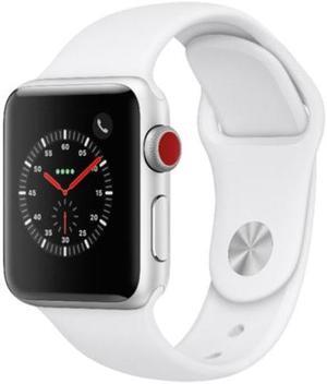 Apple Watch Series 3 38mm GPS - Silver Aluminum Case - White Sport Band (2017) - Good Condition