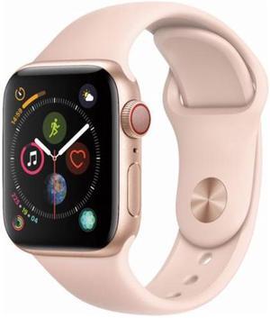 Apple Watch Series 4 40mm GPS + Cellular Unlocked - Gold Aluminum Case - Pink Sport Band (2018) - Good Condition
