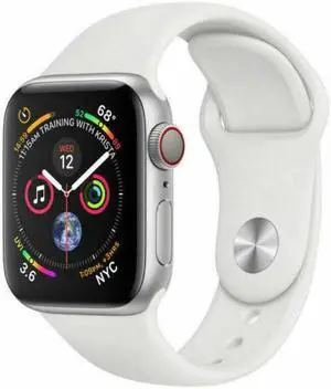 Apple Watch Series 4 40mm GPS - Silver Aluminum Case - White Sport Band (2018) - Very Good Condition