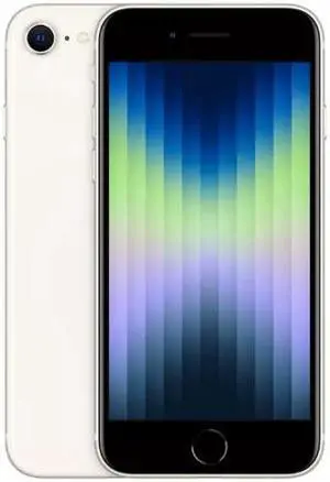 Apple iPhone SE 3 (3rd Gen) 128GB Fully Unlocked Verizon T-Mobile AT&T 4G LTE (2022) - Starlight - Very Good Condition