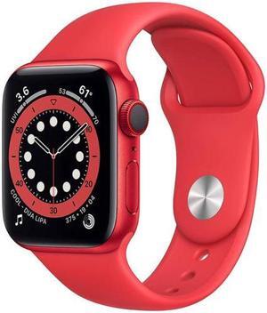 Apple Watch Series 6 44mm GPS + Cellular Unlocked - Red Aluminum Case - Red Sport Band (2020) - Excellent Condition