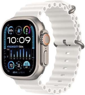 Apple Watch Ultra 2nd Generation 49mm GPS + Cellular Unlocked - Titanium Case - White Band (2023) - Very Good Condition