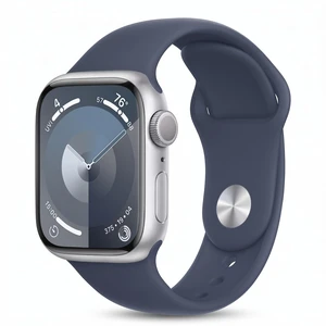 Apple Watch Series 9 45mm GPS Silver Aluminum Case with Blue Sport Band - Very Good Condition Apple Watch Series 9 45mm GPS Silver Aluminum Case with Blue Sport Band - Very Good Condition