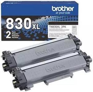 Brother TN-830XL High Yiled Black toner cartridge  Twin Pack  TN830XL2PK  Up to 3,000 pages/cartridge