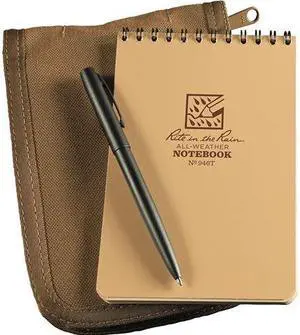 Notebook Kit,4in x 6in Sheet,Tan Cover RITE IN THE RAIN 946T-KIT