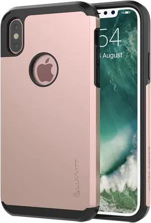Luvvitt Ultra Armor Dual Layer Case for iPhone XS / X 5.8 2017-2018 - Rose Gold