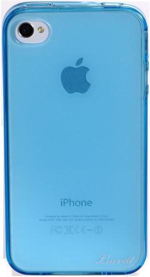 LUVVITT ICE Thermoplastic Soft Case for iPhone 4 & 4S - Transparent Blue