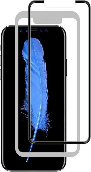 Luvvitt Curved Tempered Glass Screen Protector and Applicator for iPhone XS / X