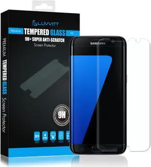 LUVVITT TEMPERED GLASS Screen Protector Case Fiendly for Galaxy S7 Edge - Clear