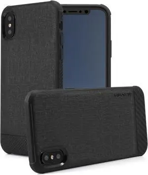 Luvvitt Sleek Armor Case with Fabric for iPhone X / XS - Black / Carbon Fiber