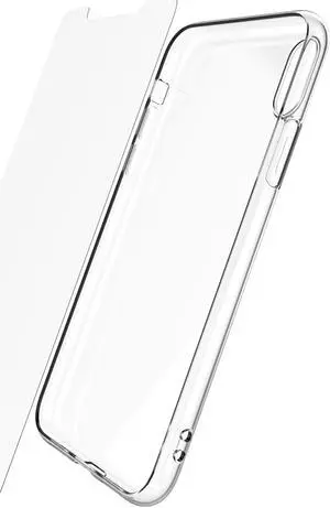 Luvvitt Clarity Case and Tempered Glass Screen Protector for iPhone XS Max 6.5 inch Clear