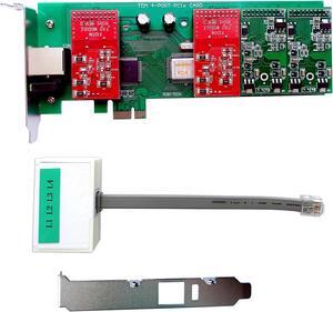 Asterisk Card AEX410 with 2 FXO+2 FXS,PCI-E Connector,4 Port FXS card FXO card supports Asterisk,Issabel,Freepbx, Dahdi,VitalPBX,Free PBX,tdm400p For IP PBX VoIP SIP Phone PABX