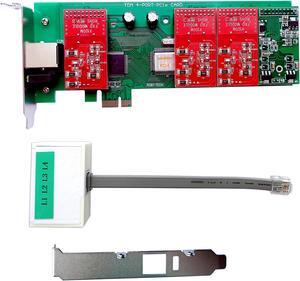 Asterisk Card AEX410 with 3 FXO+1 FXS, PCI-E Connector,Supports Asterisk ,Issabel,FreePBX. VitalPBX,Dahdi.tdm410 For IP PBX SIP Phone PABX VoIP Telephone System