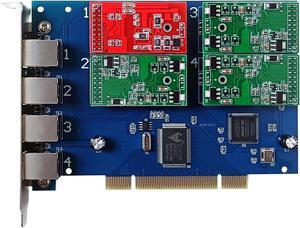 Asterisk Card TDM410p with 1 FXO+3 FXS ports,Supports Asterisk / FreePbx / Issabel / ...,dahdi,tdm400p tdm410 For Asterisk PBX VoIP Phone System