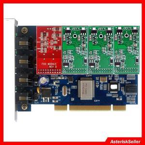 Asterisk Card TDM400P with 1 FXO + 3 FXS modules,Supports digium asterisk sangoma FreePBX For Sip phone System VoIP PABX Gateway SIP Trunk TDM410