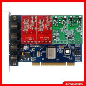 TDM400P Asterisk Card with 2 FXS 2 FXO Modules,Voice Board Supports Asterisk Sangoma FreePBX,Issabel,VitalPBX,Free PBX,Freeswitch,Isabel,Dahdi