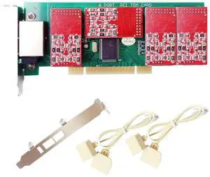 Asterisk Card PCI TDM800P with 8 FXO Ports,with Low Profile,FXO card analog FXO board tdm800 compatible digium wildcard For IP Telephone Appliance VoIP PBX System