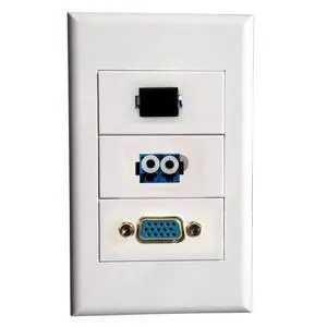 SC LC Fiber Optic Wall Plate with SC Simplex+LC Duplex + VGA Modules,For Cable Management Cabling System Service,Fiber Optic Keystone Connectors Wall Mount Faceplate Cover (2.83"x4.65") SC LC Fiber Optic Wall Plate with SC Simplex+LC Duplex + VGA Modules,For Cable Management Cabling System Service,Fiber Optic Keystone Connectors Wall Mount Faceplate Cover (2.83"x4.65")