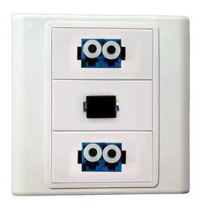 Fiber Optic Wall Plate with LC + SC Simplex + LC Duplex Keystone Modular Fiber Optic LC SC Network Cabling Connctors Socket for Cabling System White Decorative FacePlates (3.39"x3.39") Fiber Optic Wall Plate with LC + SC Simplex + LC Duplex Keystone Modular Fiber Optic LC SC Network Cabling Connctors Socket for Cabling System White Decorative FacePlates (3.39"x3.39")