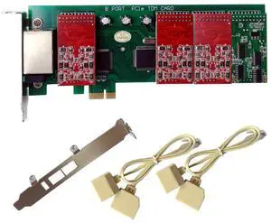TDM800E PCIe Asterisk Card with 6 FXO+2 FXS Ports,with Low Profile for 2U Computer / Server,FXO FXS Asterisk Voice Board tdm800 for Free PBX System Asterisk IP PABX TDM800E PCIe Asterisk Card with 6 FXO+2 FXS Ports,with Low Profile for 2U Computer / Server,FXO FXS Asterisk Voice Board tdm800 for Free PBX System Asterisk IP PABX