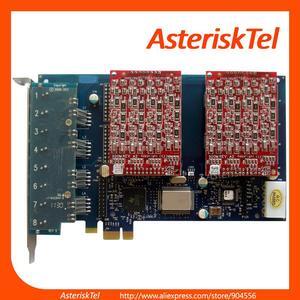 8 Port Asterisk Card AEX800 with 8 FXO Ports,PCI-E,Supports Asterisk FreePBX Issabel VitalPBX Dahdi Free PBX Switch,tdm800 for SIP  Phone Solution VoIP Gateway