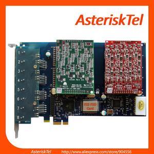 PCI-E Card Asterisk Card AEX800 with 4 FXO+4 FXS ports,Analog Board Asterisk Board Voice Board tdm800p,tdm800 for VoIP Free PBX Appliance IP PABX System