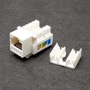 10PCS RJ45 Keystone Module Cat6 Connector Ethernet Wall Jack,Cat6 Network Coupler Keystone Jack, UTP Cat5,Cat5e,Cat6 Compatible